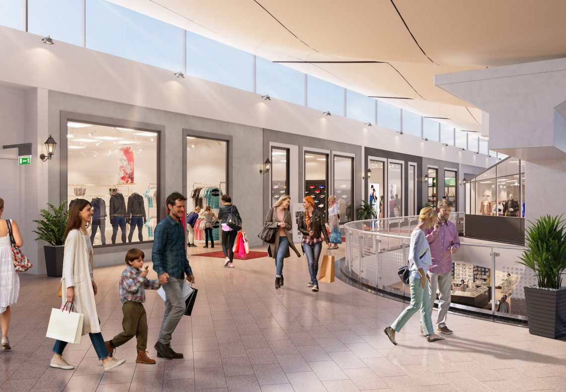 Rendering of the new development phase of Fashion Outlet Marl